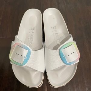 Birkenstock Madrid Big Buckle - White/Ombré